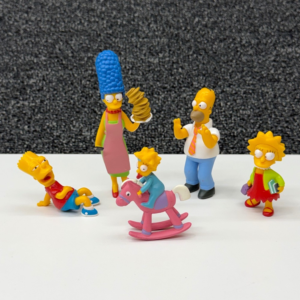 2007 TPF Simpsons Family PVC Figures Homer Marge Bart Lisa Maggie Fox Lot 5pc TV